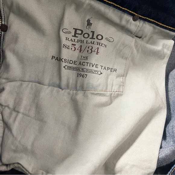 Polo Ralph Lauren The Parkside Active Taper Men's Jeans Size 54Bx34 Coolmax NWT - Picture 9 of 13